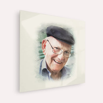 The Chalban - Rabbi Chaim Cohen – Acrylic Glass Square | Jewish Wall Art, Gedolim Pictures