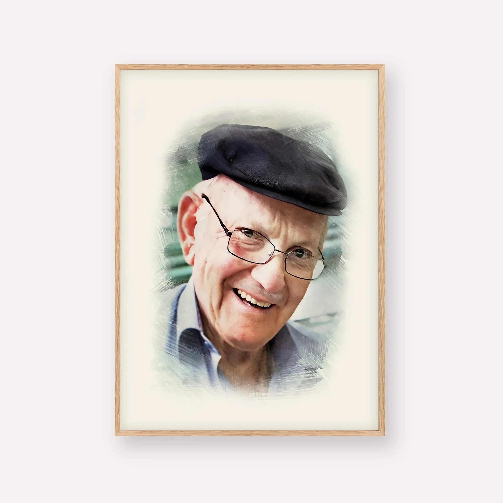The Chalban - Rabbi Chaim Cohen – Wood Frame Vertical | Jewish Wall Art, Gedolim Pictures