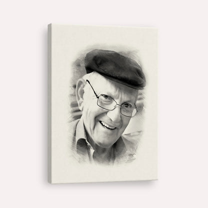 The Chalban - Rabbi Chaim Cohen – Black & White – Canvas Vertical | Jewish Wall Art, Gedolim Pictures