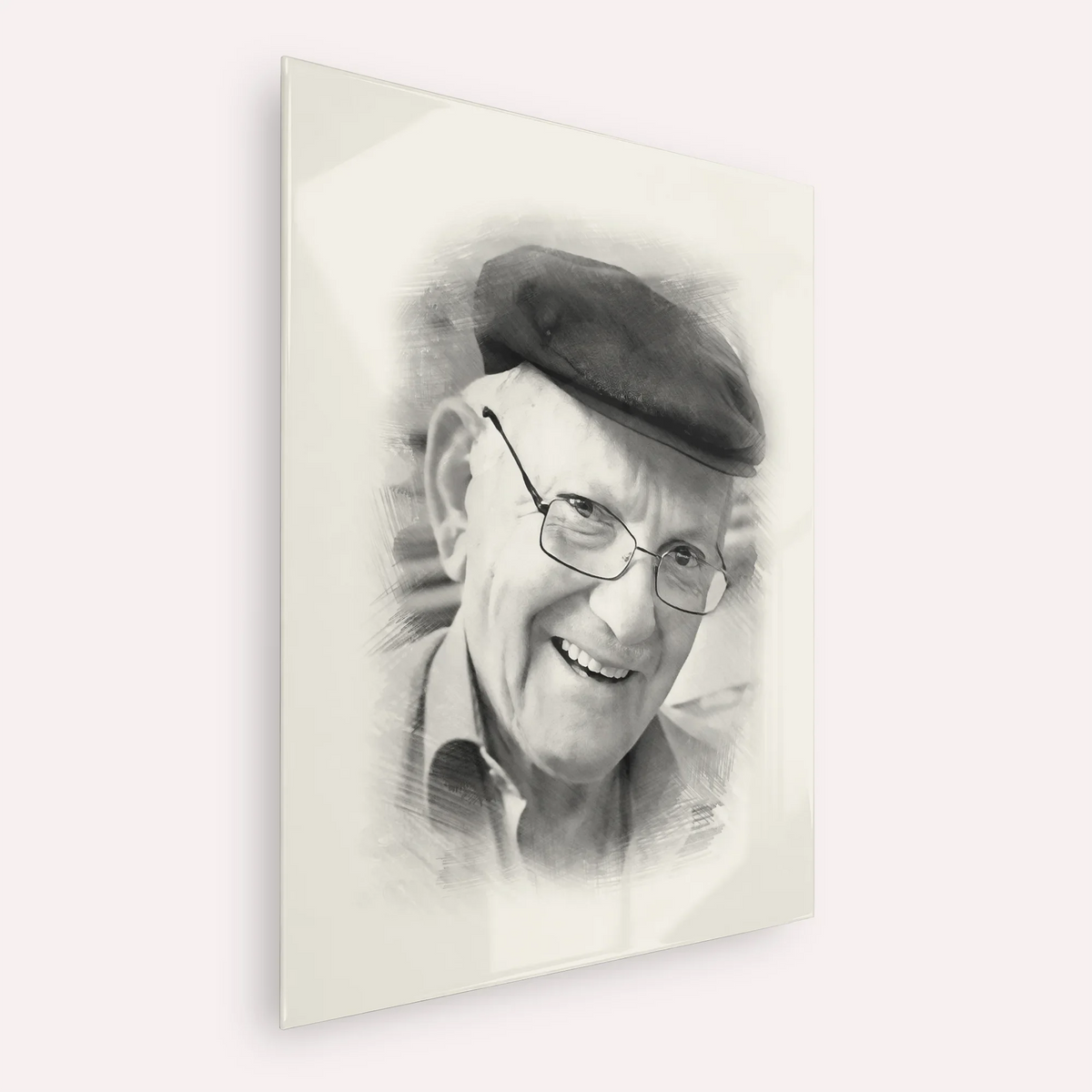 The Chalban - Rabbi Chaim Cohen – Black & White – Acrylic Glass Vertical | Jewish Wall Art, Gedolim Pictures