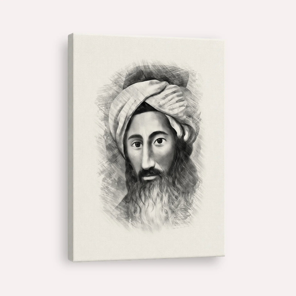 The Chida – Black & White – Canvas Vertical | Jewish Wall Art, Gedolim Pictures