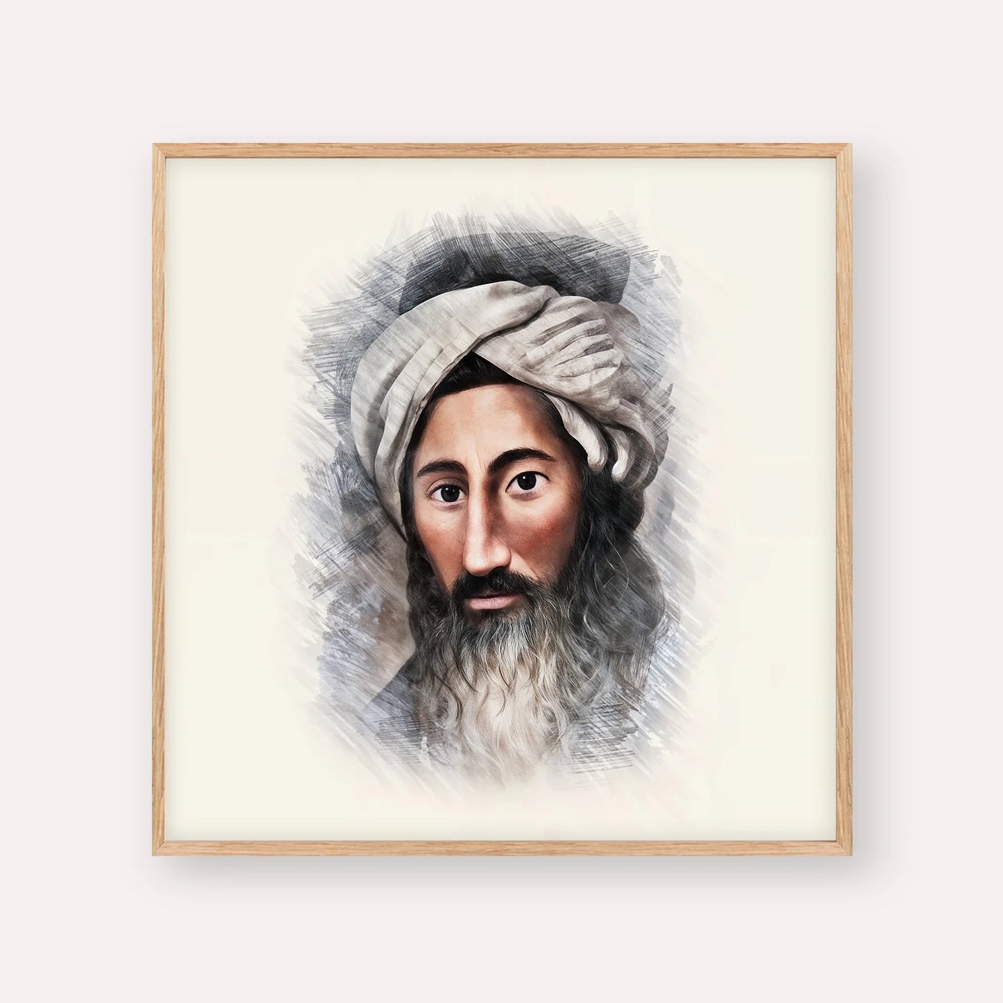 The Chida – Wood Frame Square | Jewish Wall Art, Gedolim Pictures