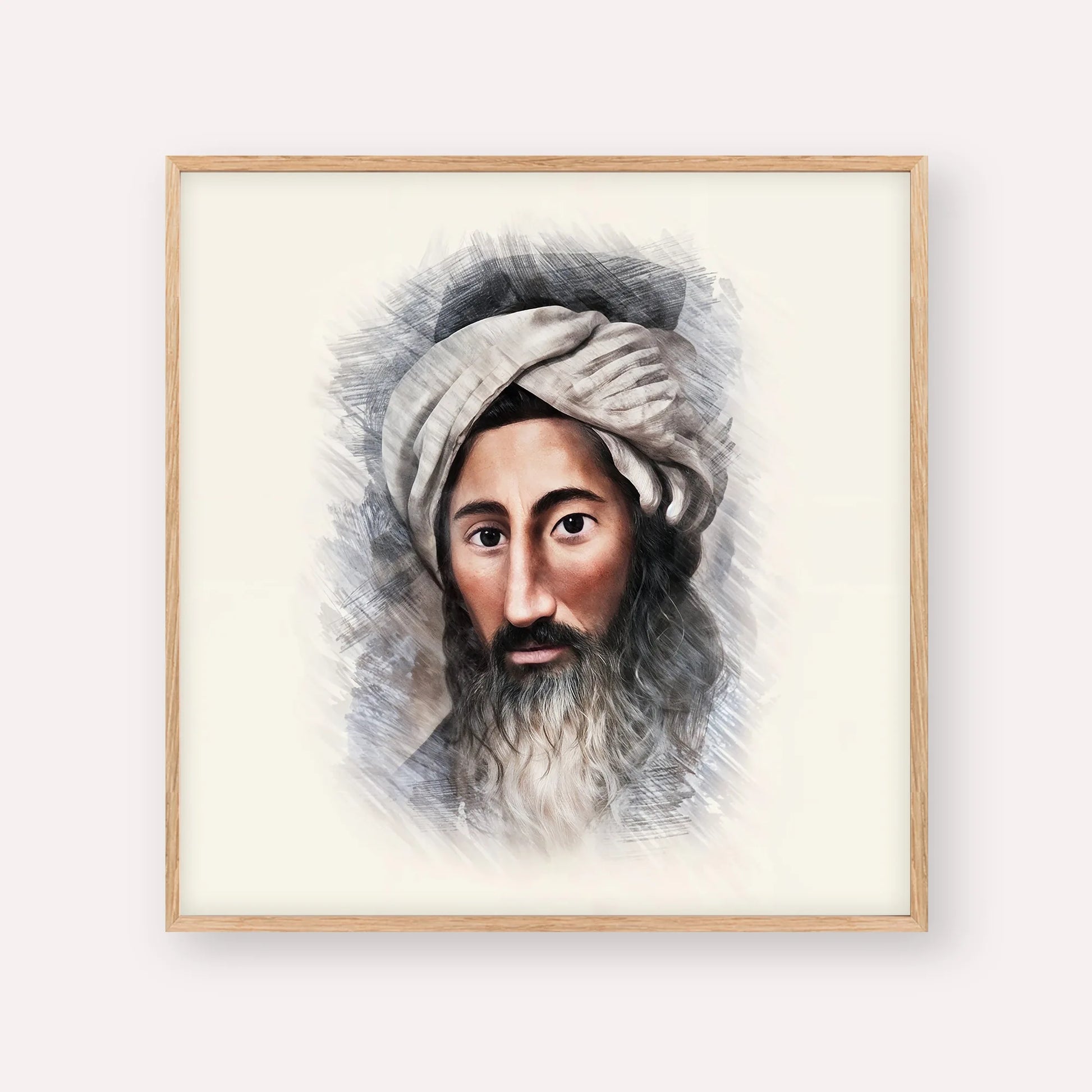 The Chida – Wood Frame Square | Jewish Wall Art, Gedolim Pictures