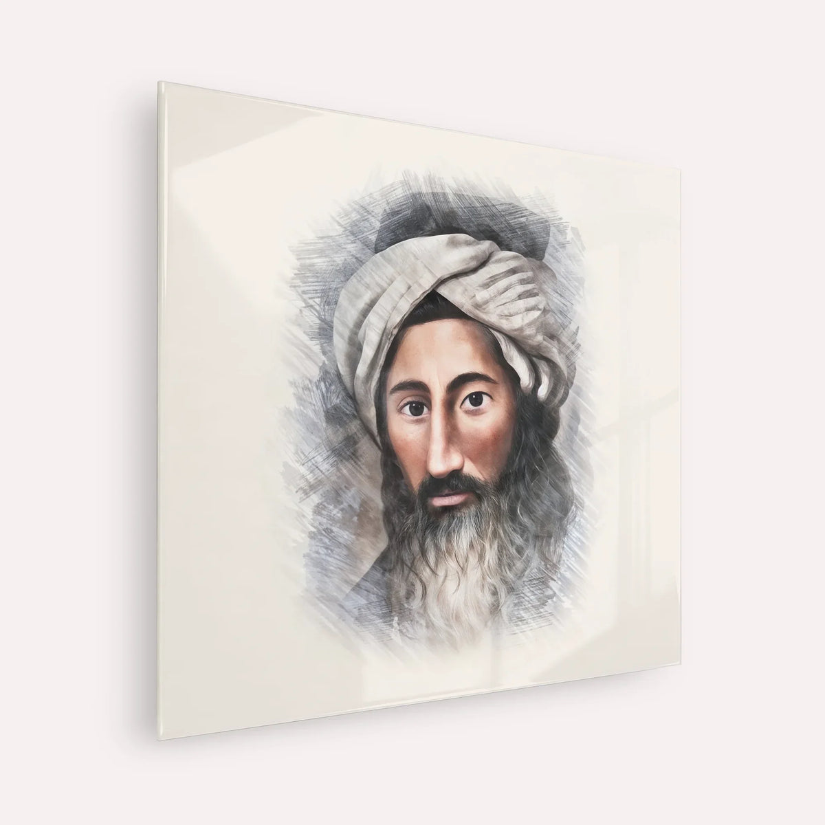 The Chida – Acrylic Glass Square | Jewish Wall Art, Gedolim Pictures