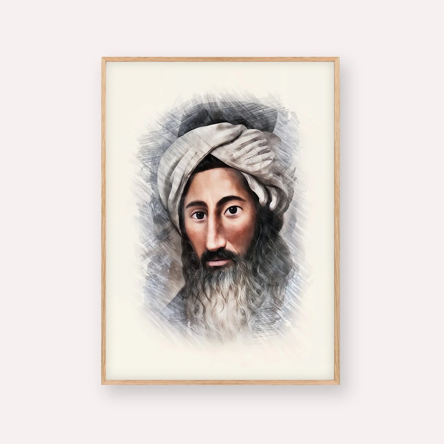 The Chida – Wood Frame Vertical | Jewish Wall Art, Gedolim Pictures