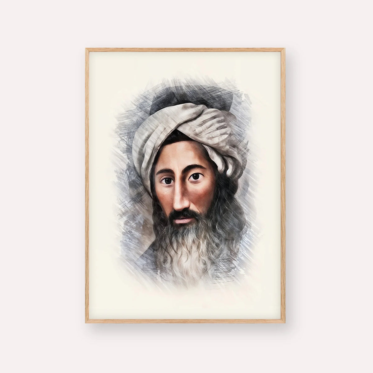 The Chida – Wood Frame Vertical | Jewish Wall Art, Gedolim Pictures