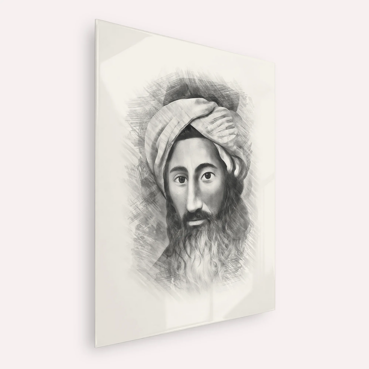 The Chida – Black & White – Acrylic Glass Vertical | Jewish Wall Art, Gedolim Pictures
