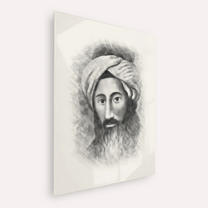The Chida – Black & White – Acrylic Glass Vertical | Jewish Wall Art, Gedolim Pictures