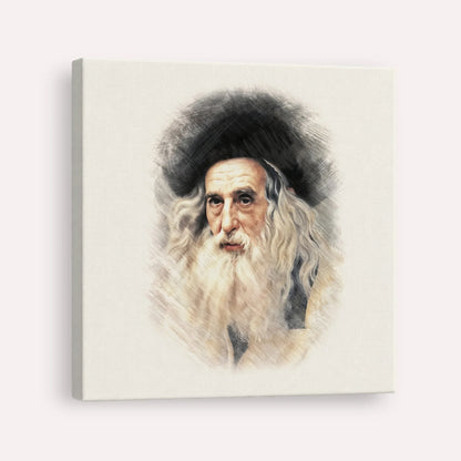 The Ribnitzer – Canvas Square | Jewish Wall Art, Gedolim Pictures