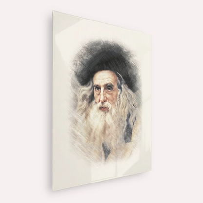 The Ribnitzer – Acrylic Glass Vertical | Jewish Wall Art, Gedolim Pictures