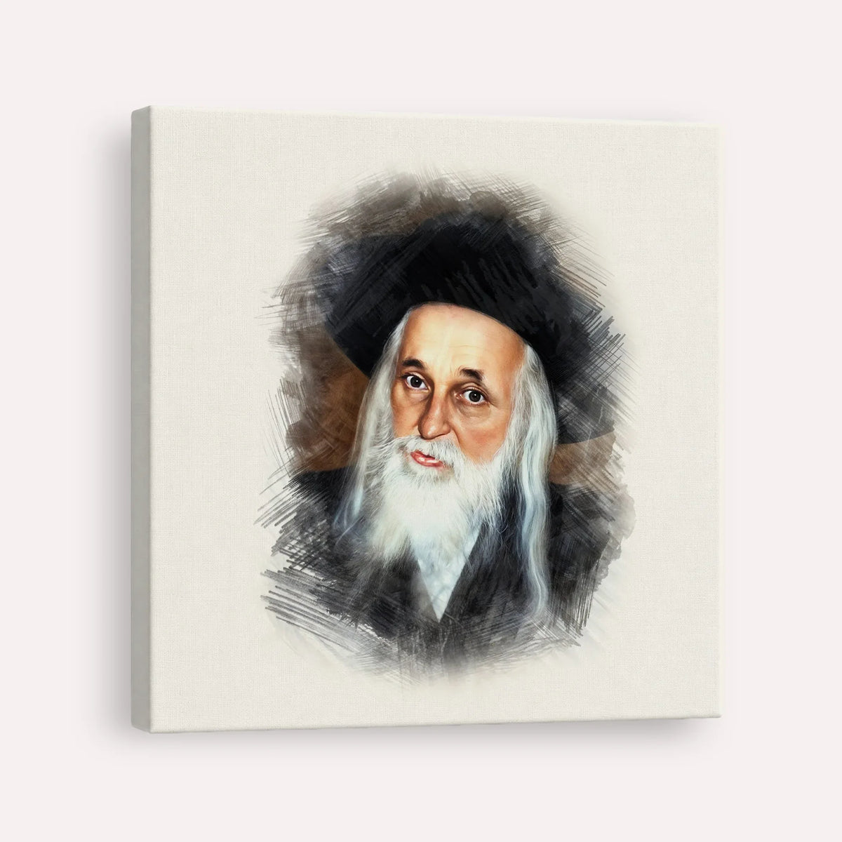 The Satmar Rebbe (Rabbi Yoel Teitelbaum) – Canvas Square | Jewish Wall Art, Gedolim Pictures