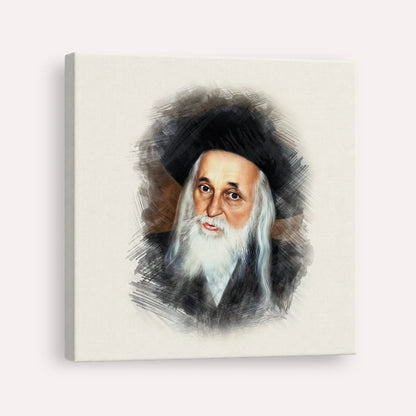 The Satmar Rebbe (Rabbi Yoel Teitelbaum) – Canvas Square | Jewish Wall Art, Gedolim Pictures