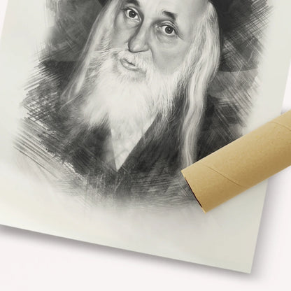 The Satmar Rebbe (Rabbi Yoel Teitelbaum) – Black & White – Fine Art Print | Jewish Wall Art, Gedolim Pictures