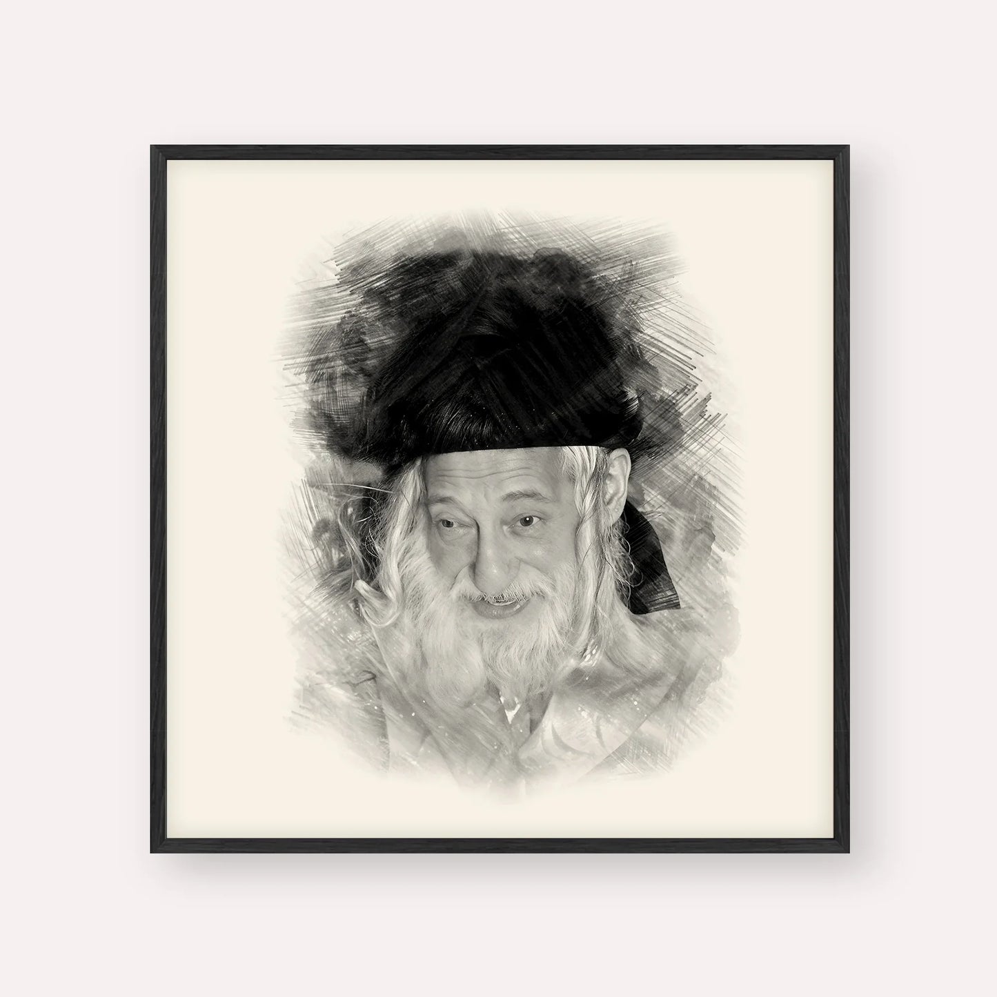 The Skulener Rebbe - Rabbi Yisroel Avrohom Portugal – Black & White