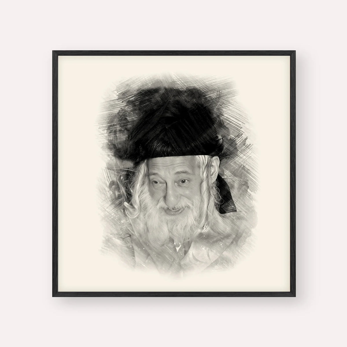 The Skulener Rebbe - Rabbi Yisroel Avrohom Portugal – Black & White