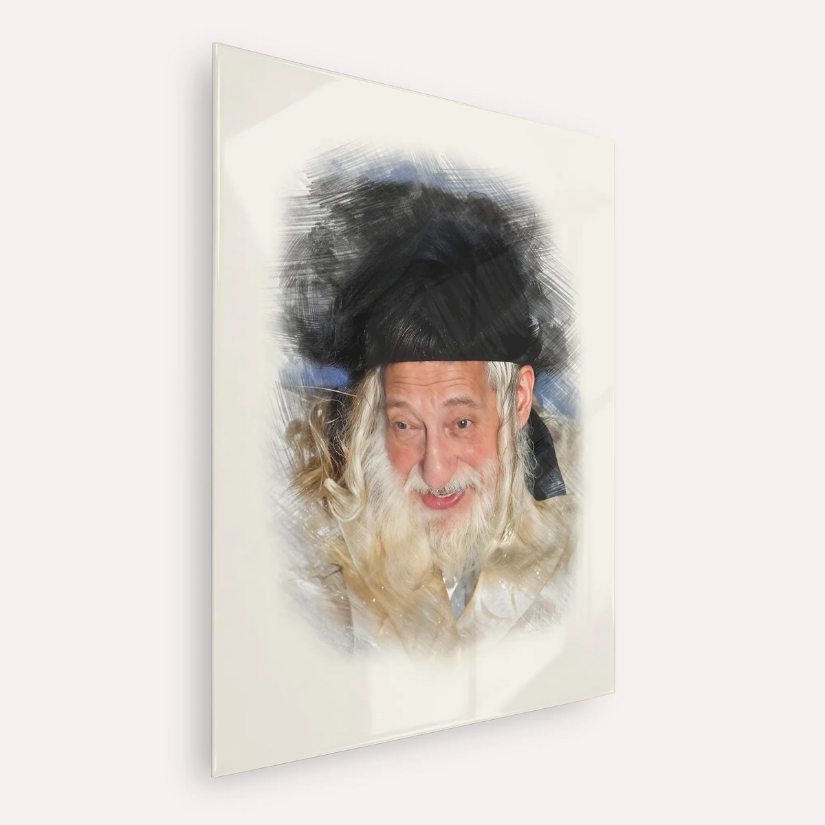The Skulener Rebbe - Rabbi Yisroel Avrohom Portugal – Acrylic Glass Vertical | Jewish Wall Art, Gedolim Pictures