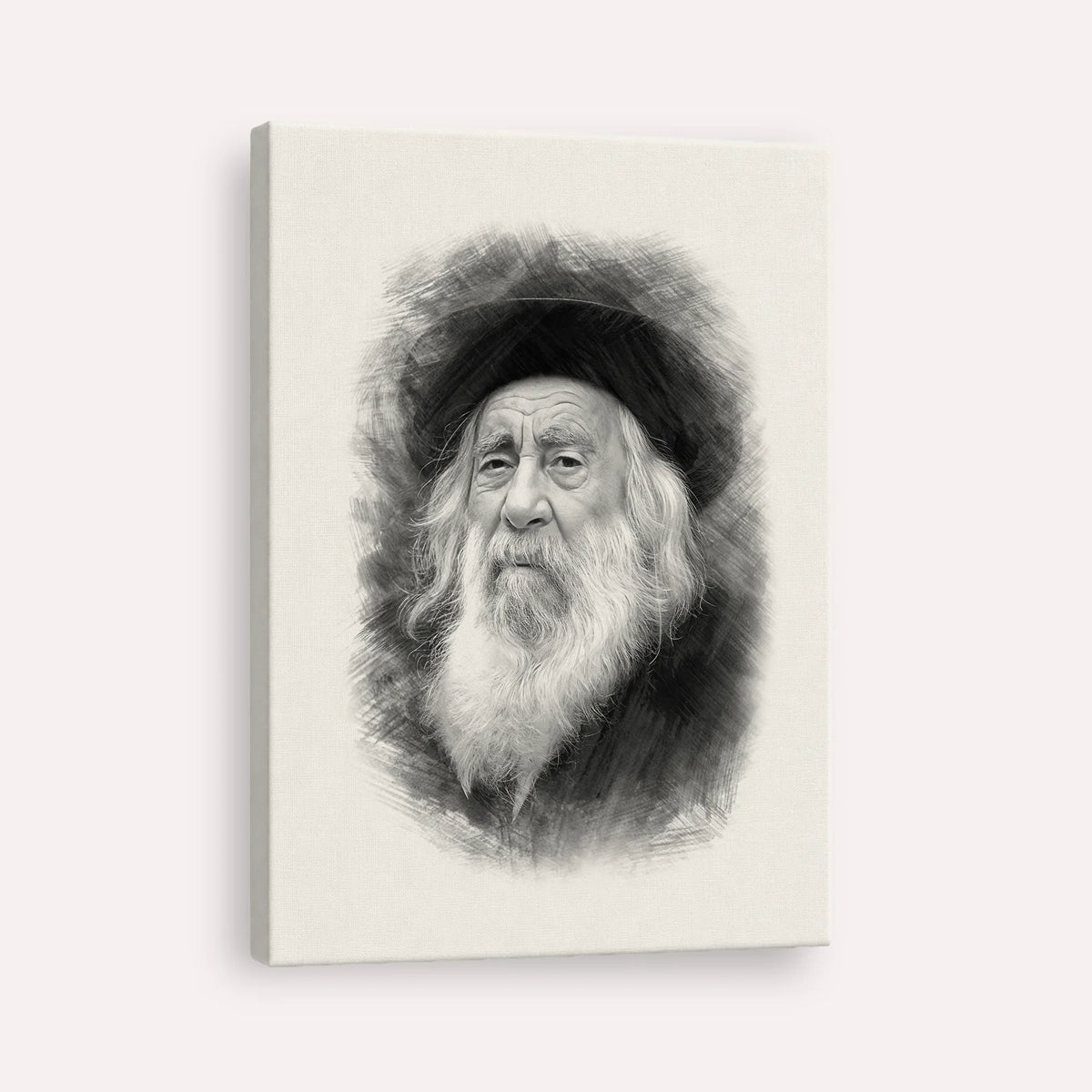 The Steipler – Black & White – Canvas Vertical | Jewish Wall Art, Gedolim Pictures