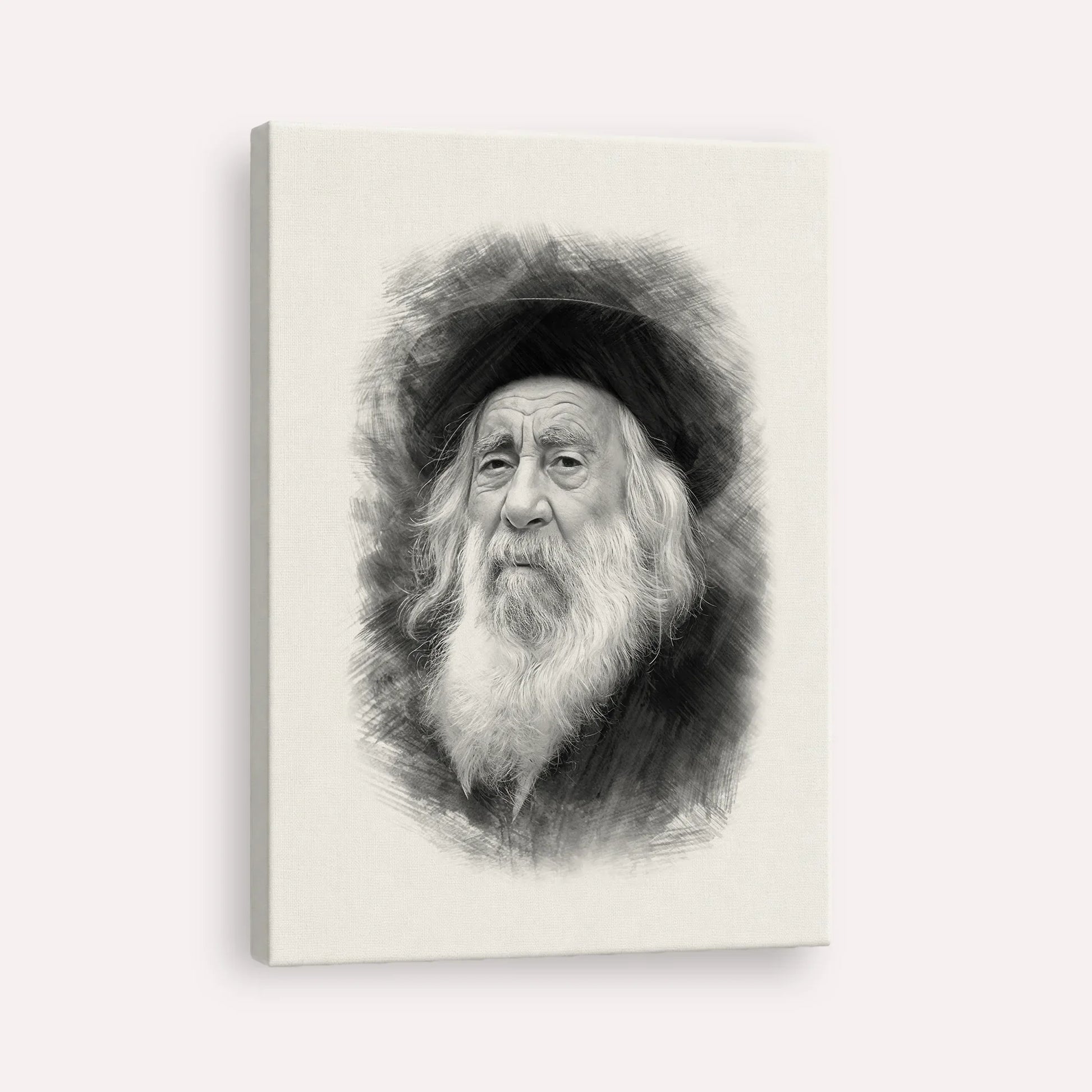 The Steipler – Black & White – Canvas Vertical | Jewish Wall Art, Gedolim Pictures