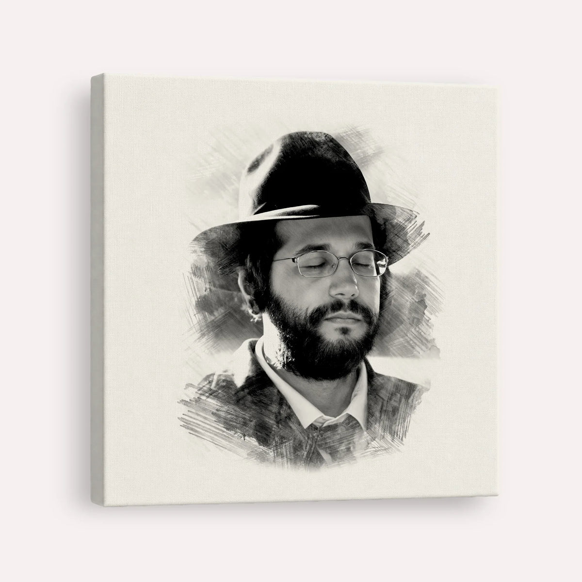 The Yanuka - Rabbi Shlomo Yehuda – Canvas Square | Jewish Wall Art, Gedolim Pictures