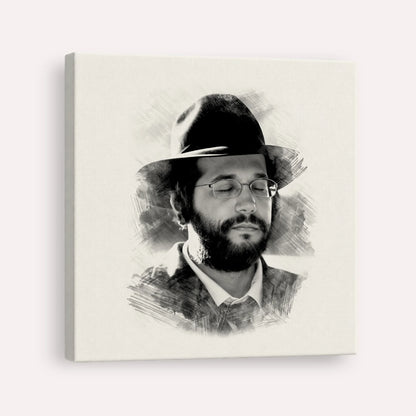 The Yanuka - Rabbi Shlomo Yehuda – Canvas Square | Jewish Wall Art, Gedolim Pictures