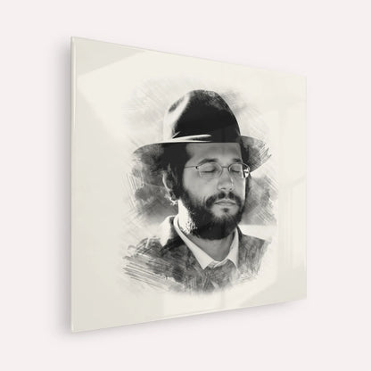 The Yanuka - Rabbi Shlomo Yehuda – Acrylic Glass Square | Jewish Wall Art, Gedolim Pictures