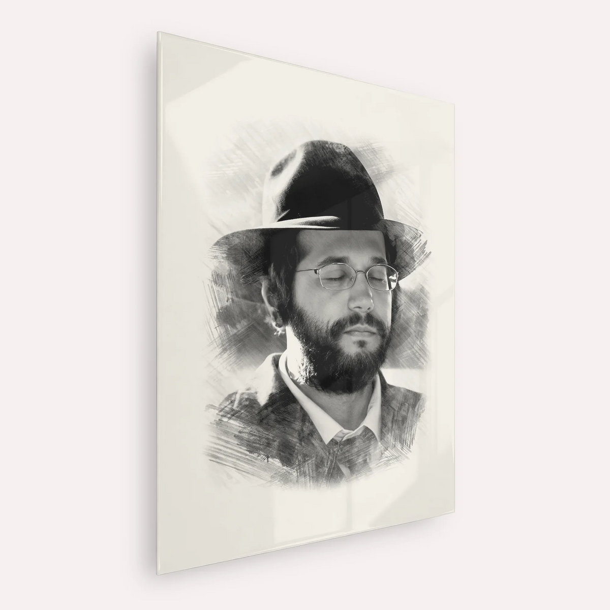 The Yanuka - Rabbi Shlomo Yehuda – Acrylic Glass Vertical | Jewish Wall Art, Gedolim Pictures