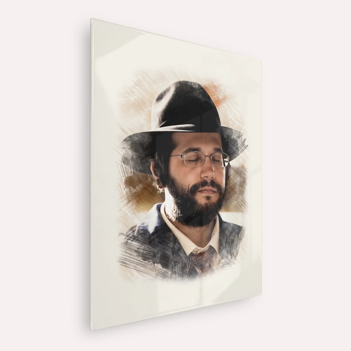 The Yanuka - Rabbi Shlomo Yehuda – Acrylic Glass Vertical | Jewish Wall Art, Gedolim Pictures