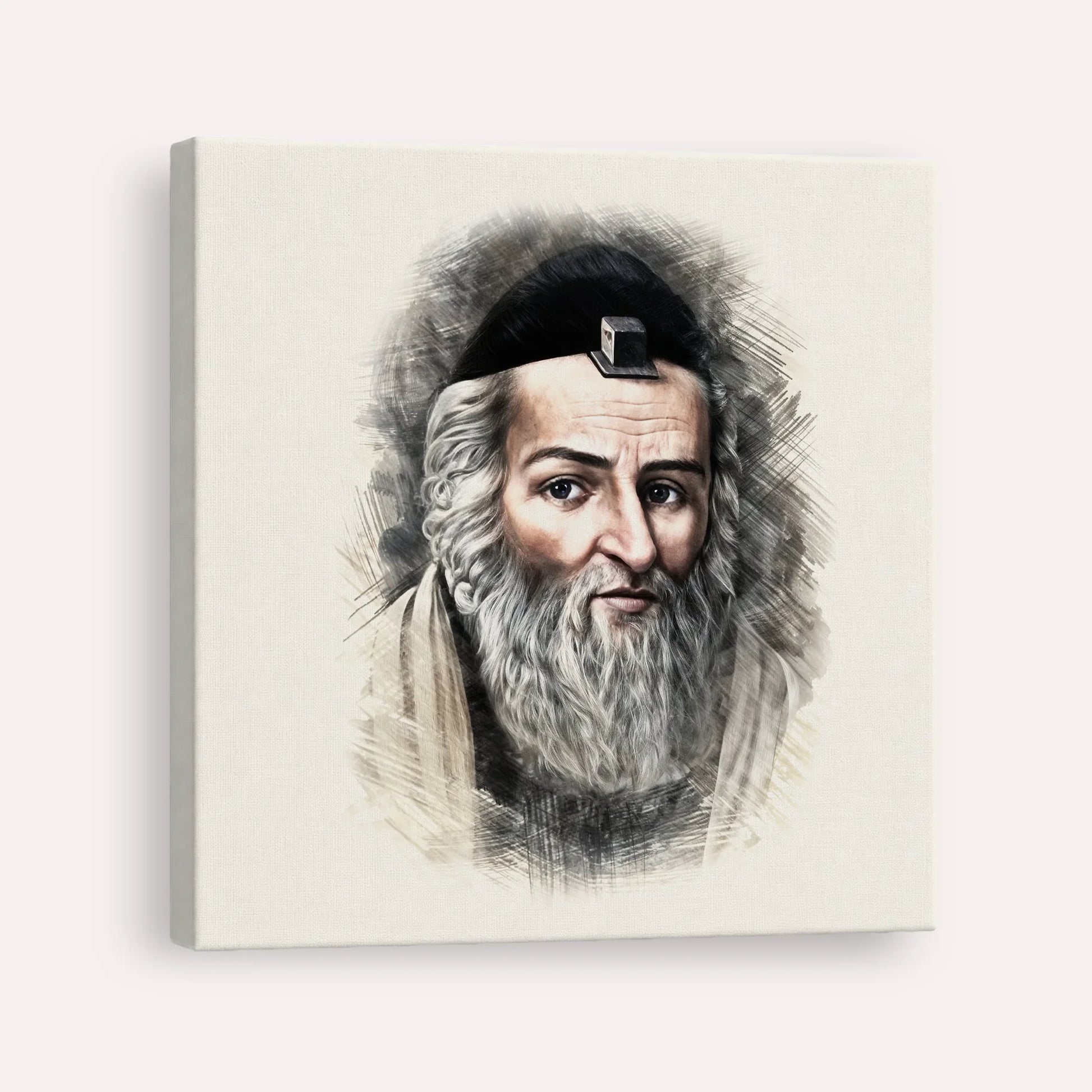Vilna Gaon – Canvas Square | Jewish Wall Art, Gedolim Pictures