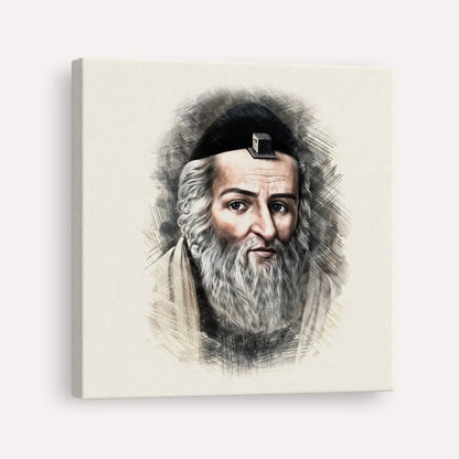 Vilna Gaon – Canvas Square | Jewish Wall Art, Gedolim Pictures