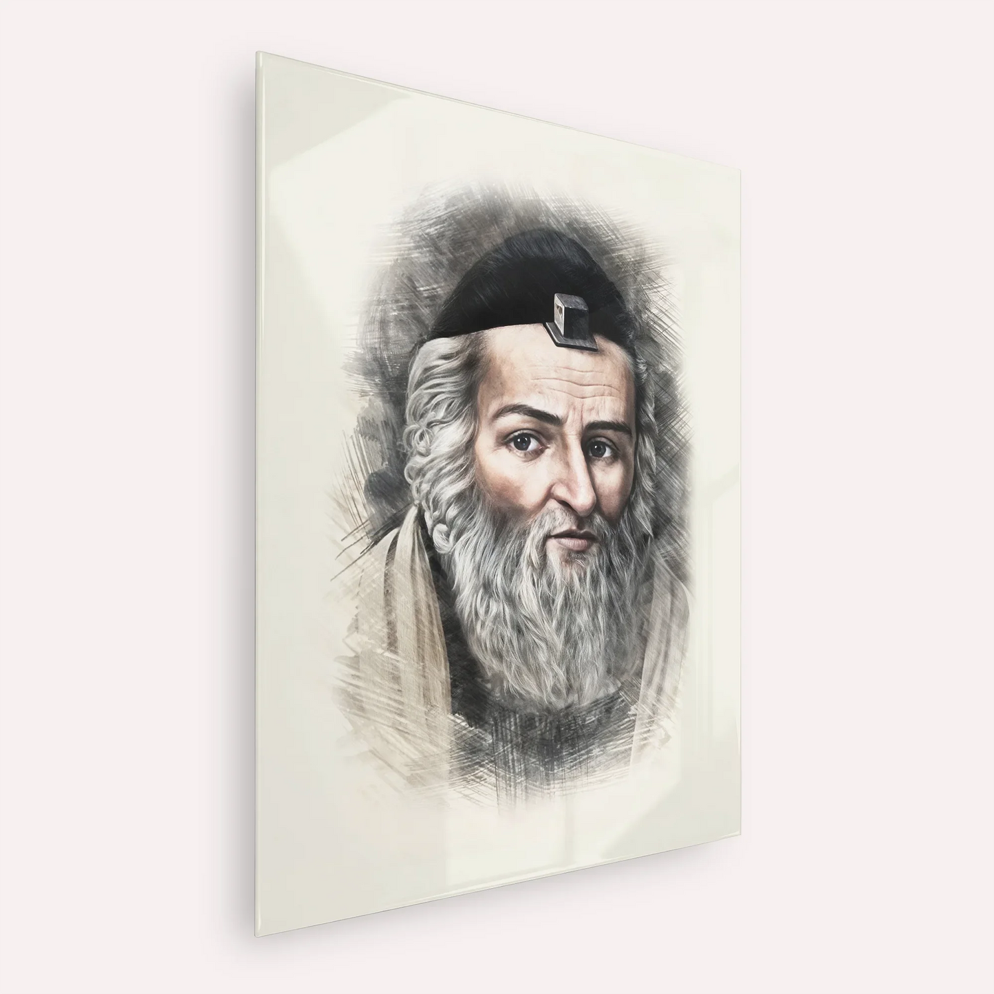 Vilna Gaon – Acrylic Glass Vertical | Jewish Wall Art, Gedolim Pictures