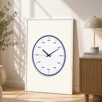 Now – White Frame Rectangle | Jewish Wall Art
