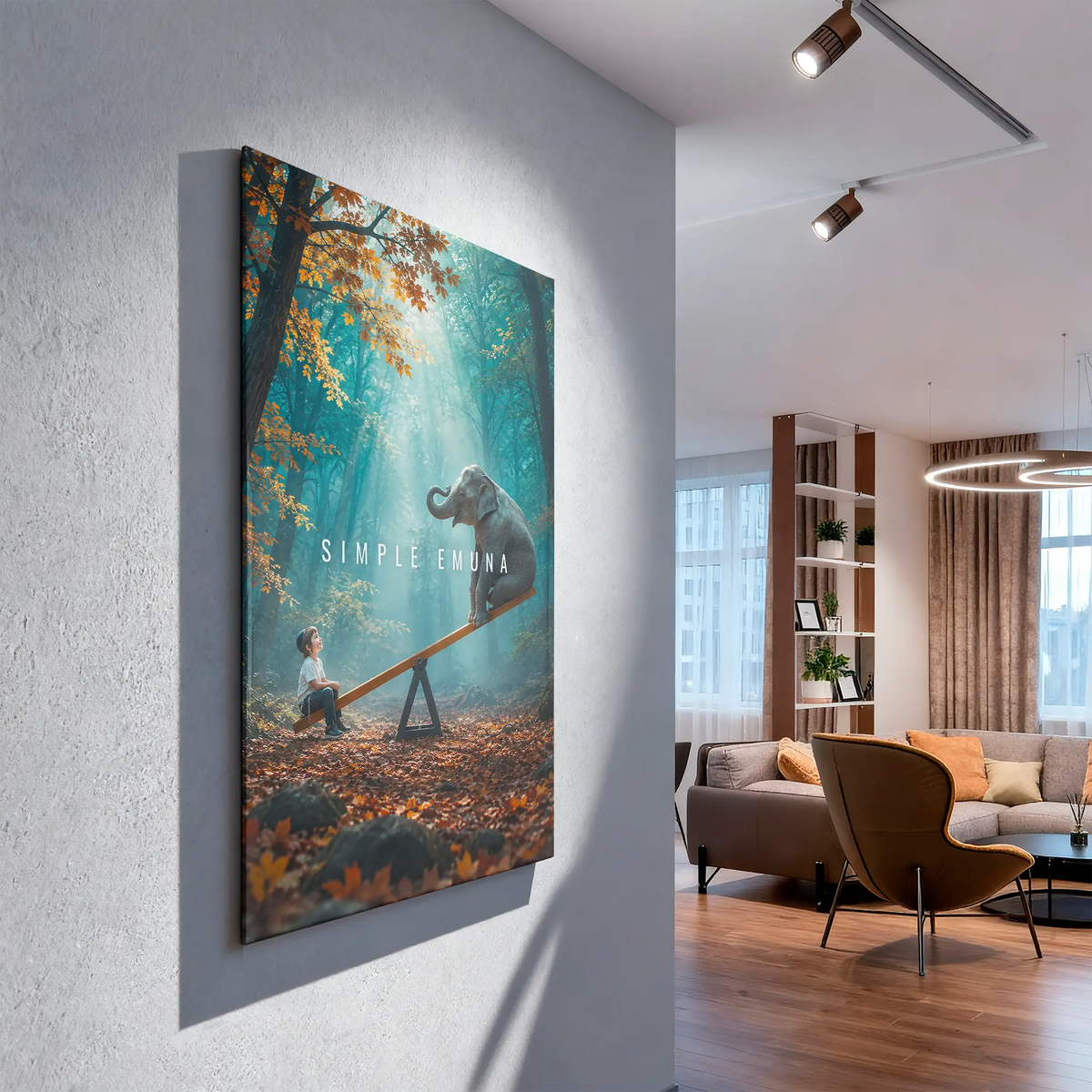 Simple Emuna (Emuna Pshuta) acrylic glass print – Jewish wall art