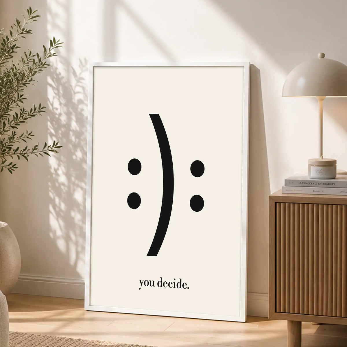 You Decide – White Frame Rectangle | Jewish Wall Art