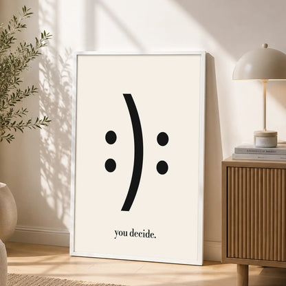 You Decide – White Frame Rectangle | Jewish Wall Art