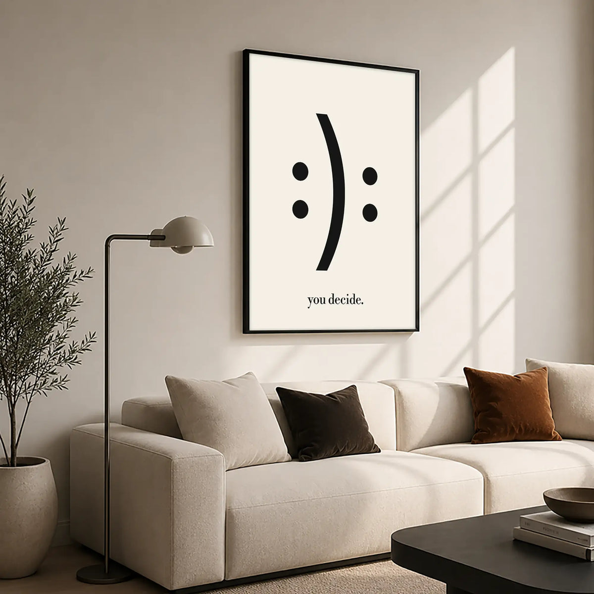 You Decide – Black Frame Hanging Rectangle | Jewish Wall Art